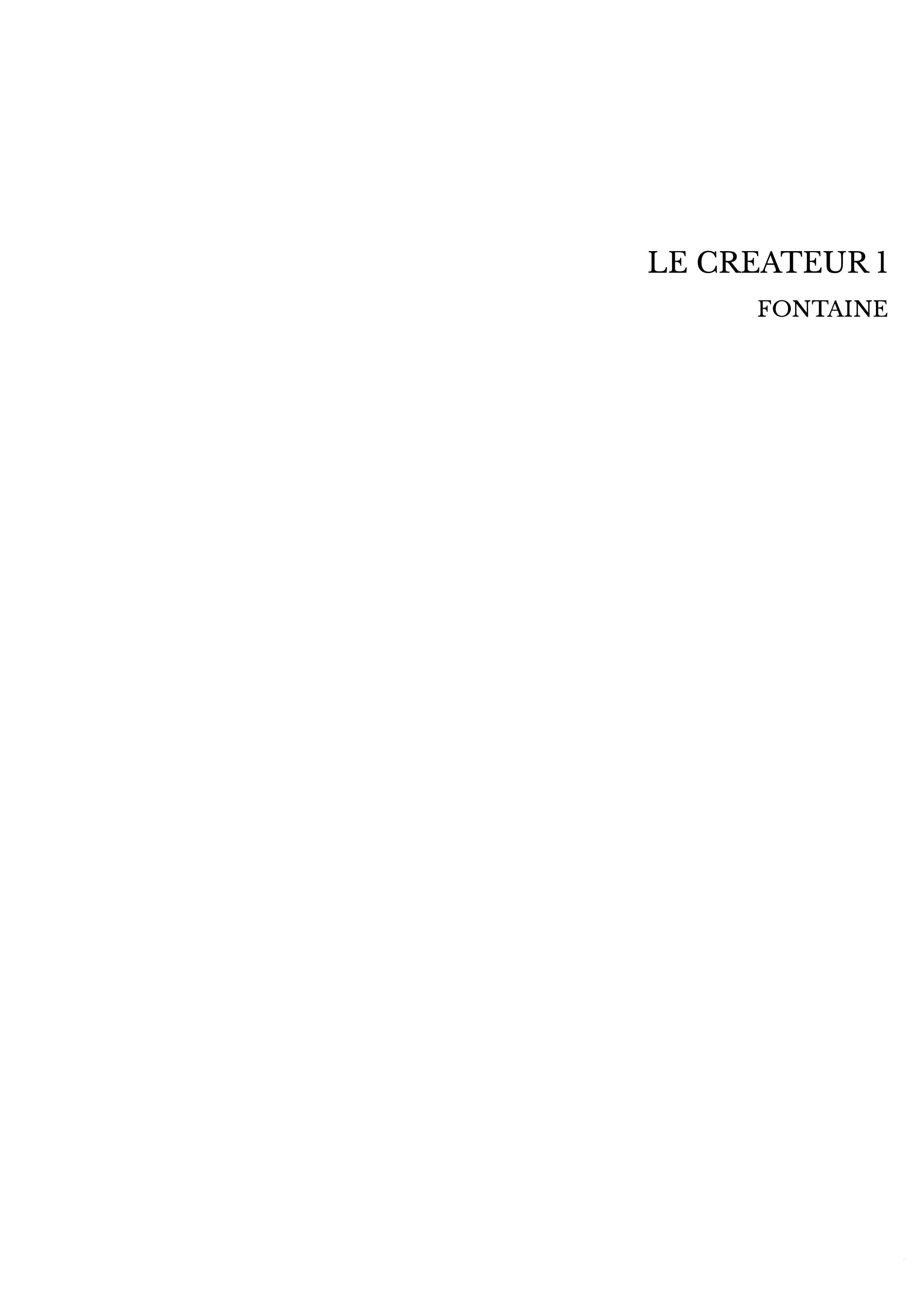 LE CREATEUR 1