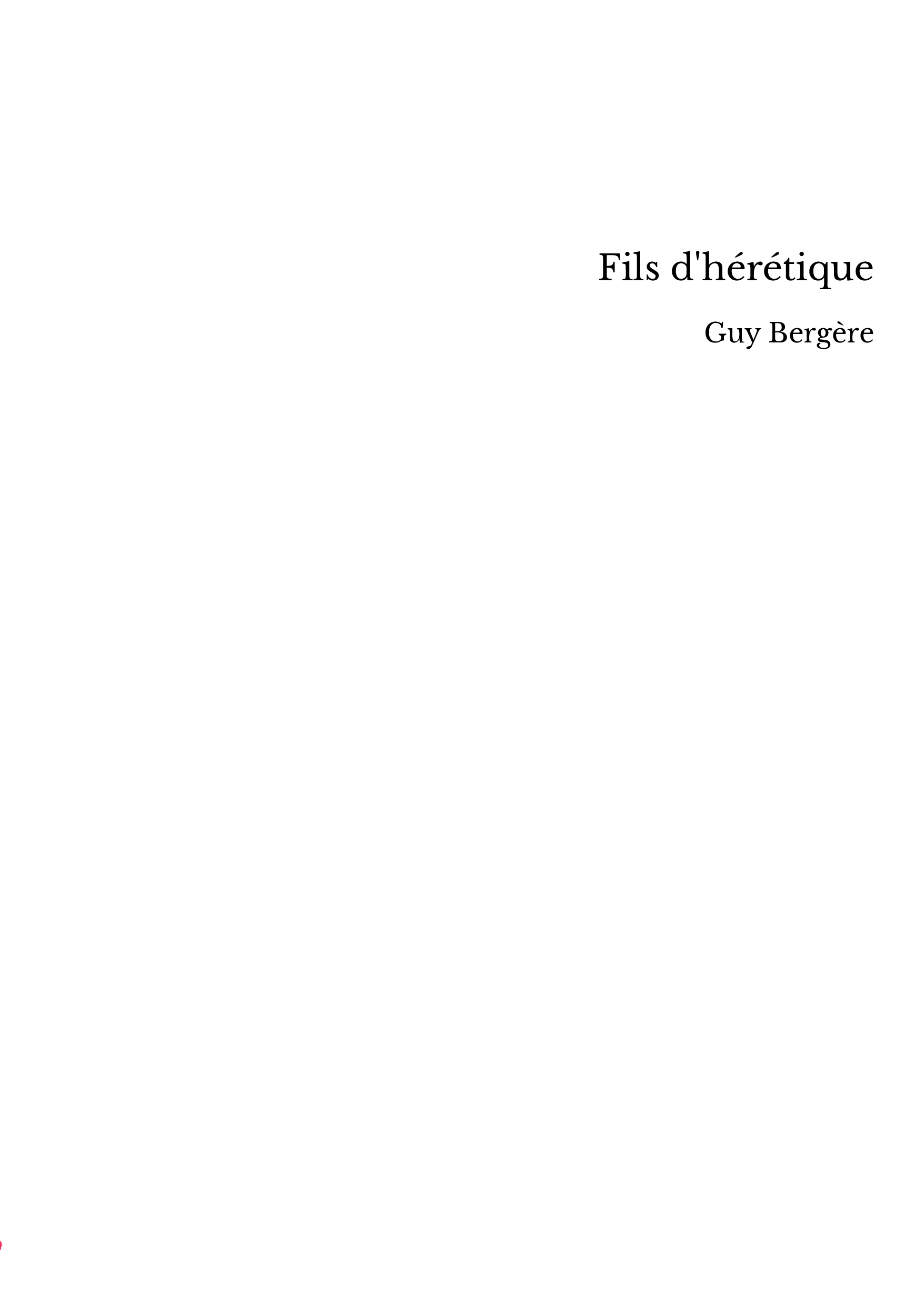 Fils d'hérétique