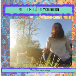 Mia et moi à la méditation