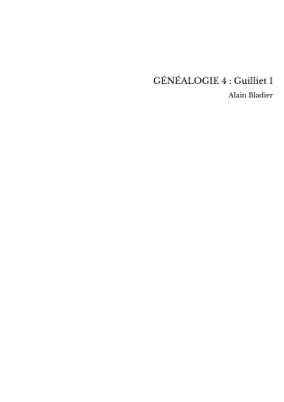 GÉNÉALOGIE 4 : Guilliet 1