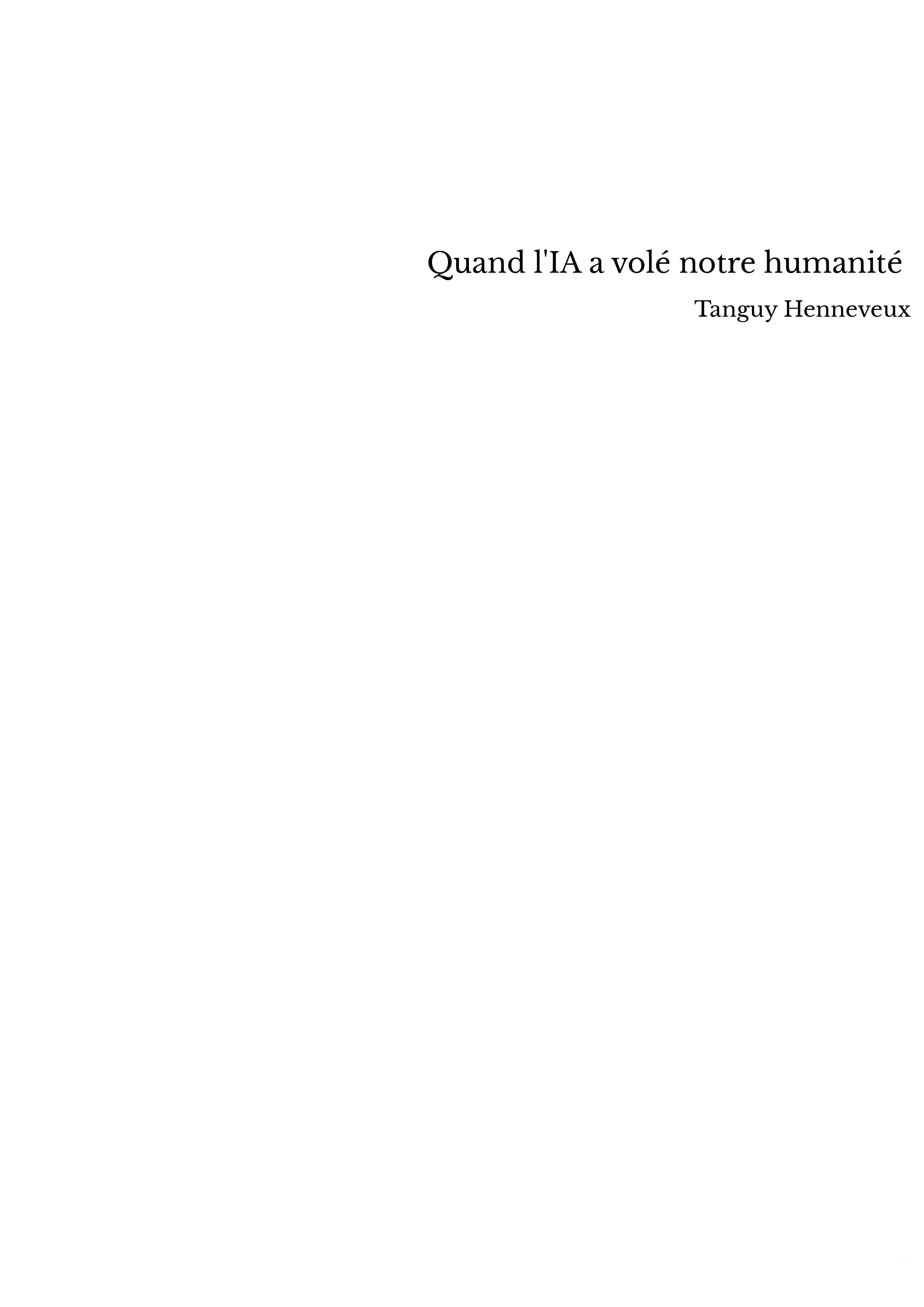 Quand l'IA a volé notre humanité 