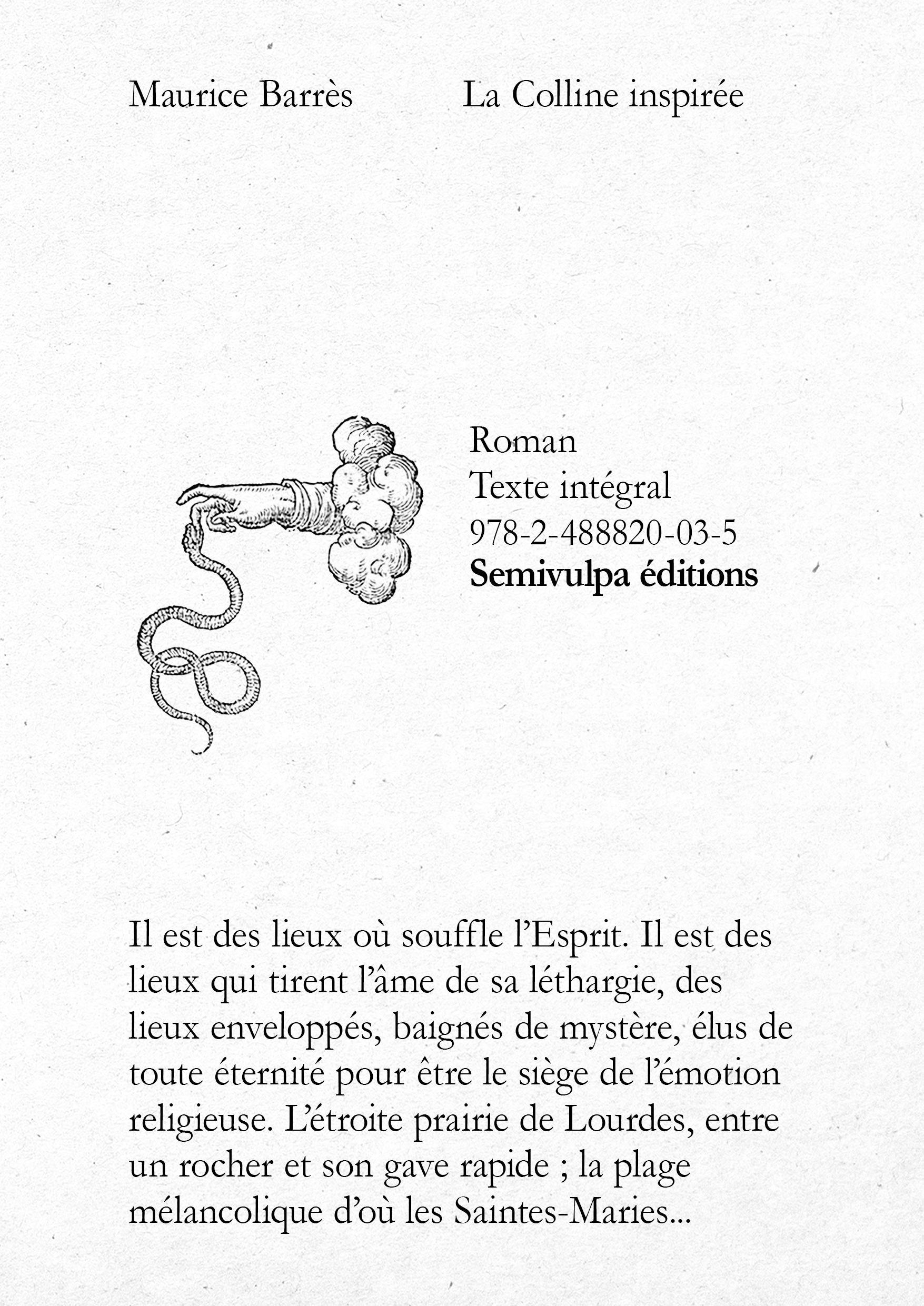 La Colline inspirée