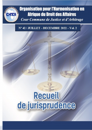 Recueil de jurisprudence N° 42, VOL. 2
