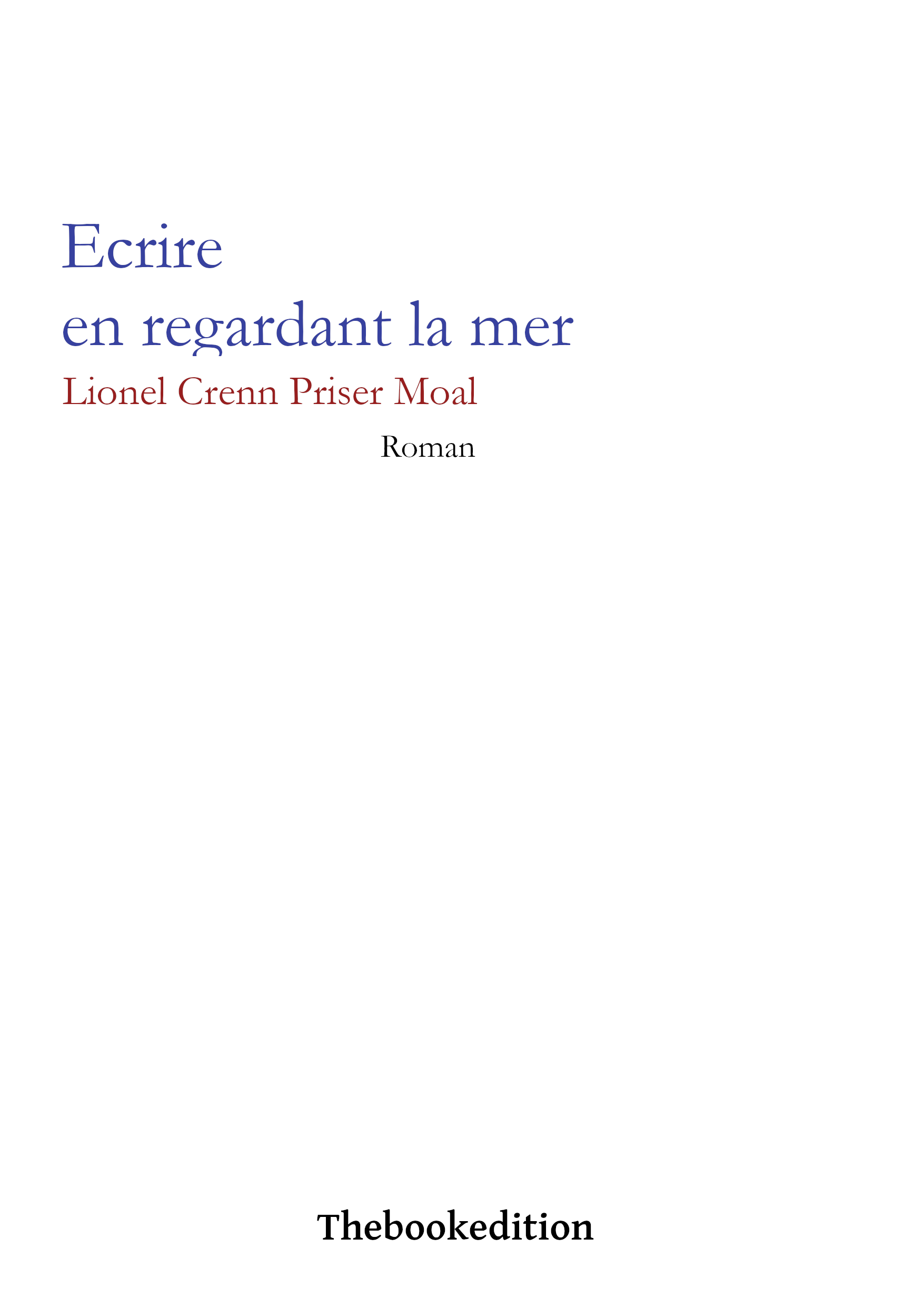 Ecrire en regardant la mer