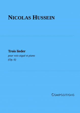 Trois lieder op. 6