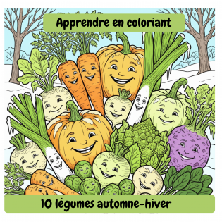 Apprendre en coloriant : 10 légumes