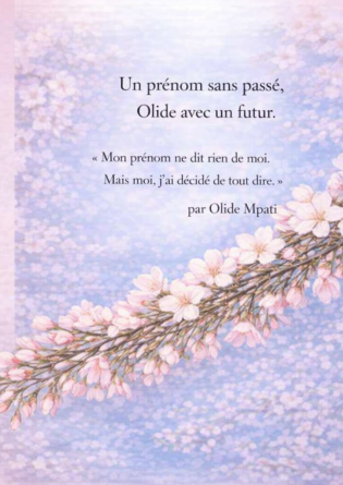 UnPrénom sans passé Olide avec unfutur