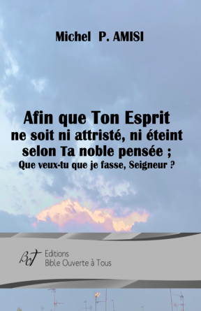 L'ESPRIT DE DIEU : NI TRISTE NI ÉTEINT