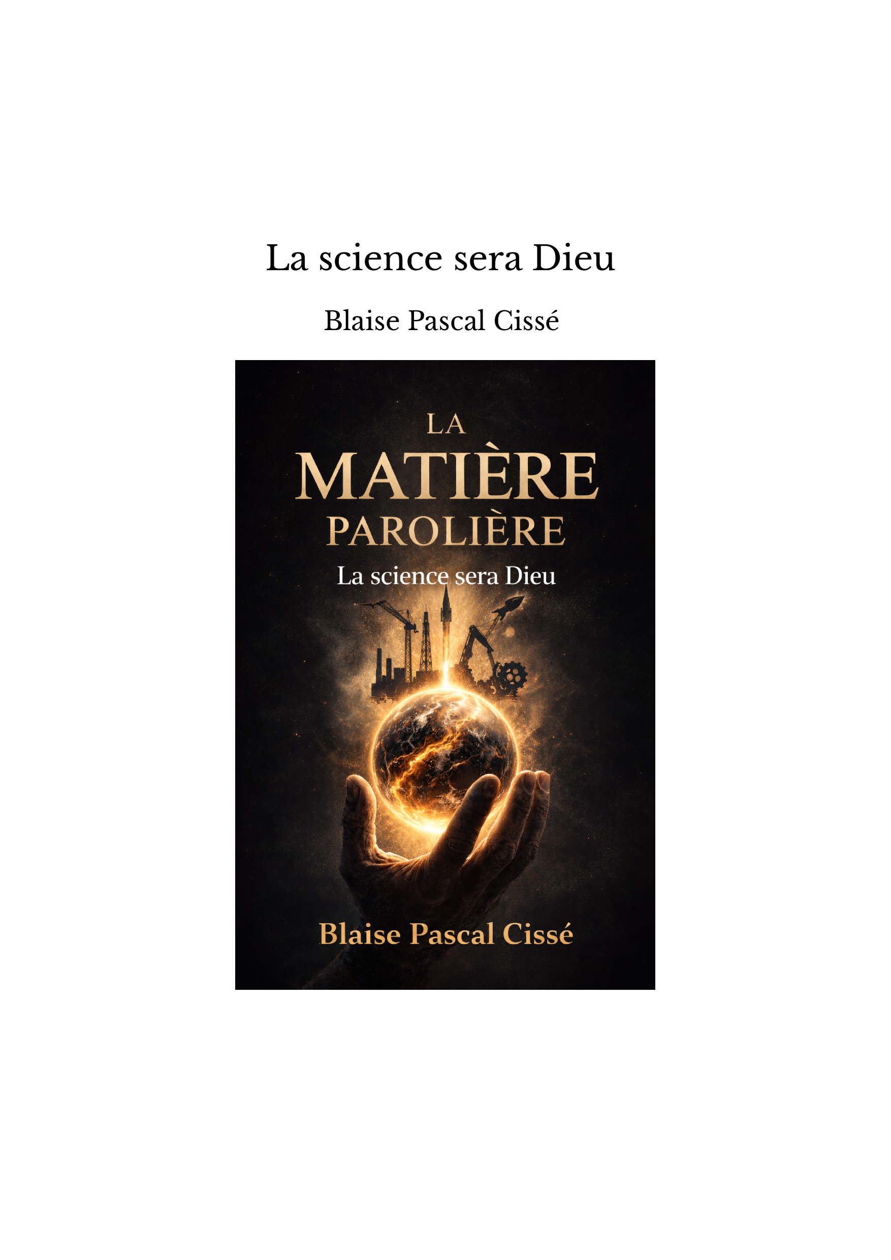 La science sera Dieu 