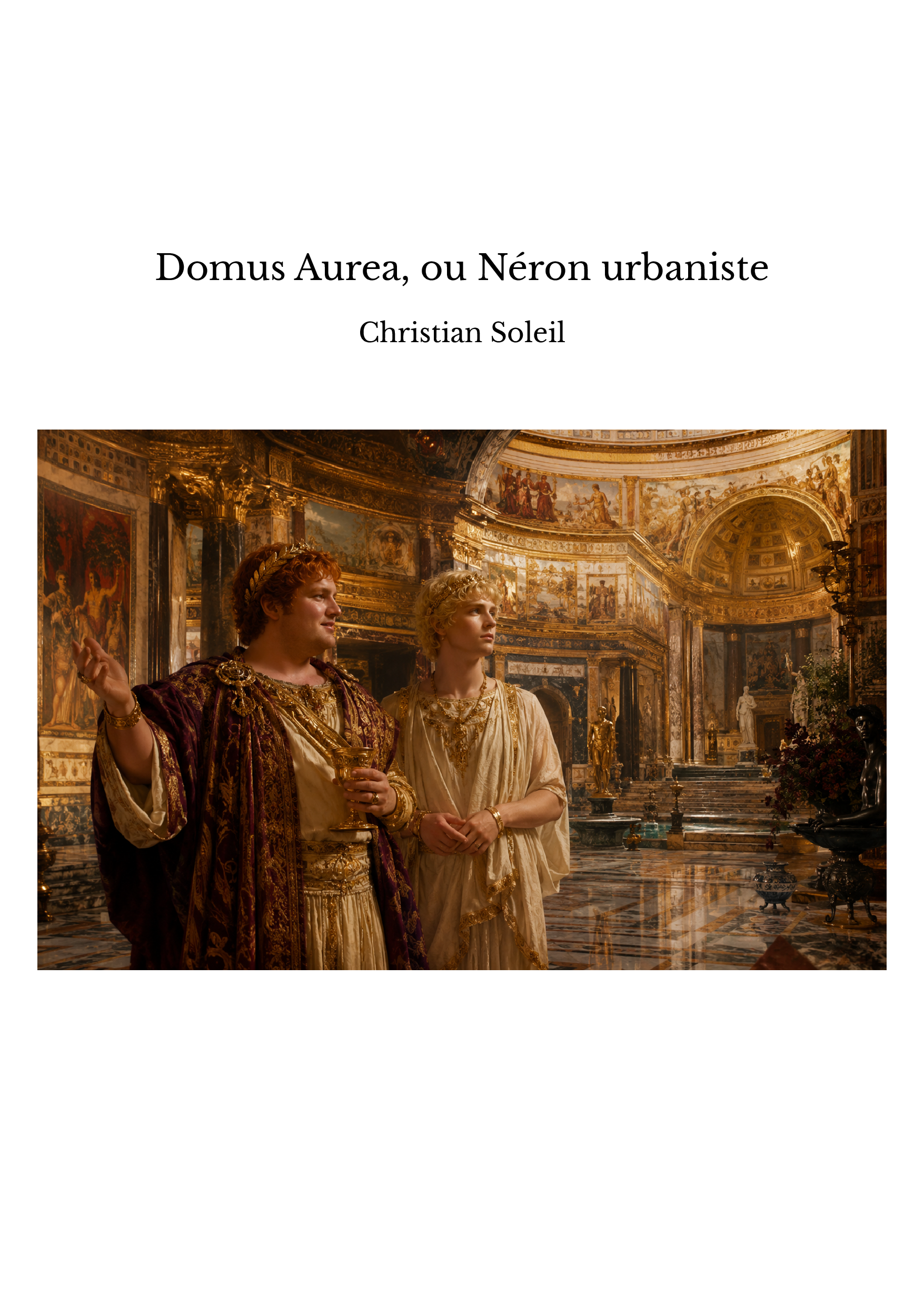 Domus Aurea, ou Néron urbaniste