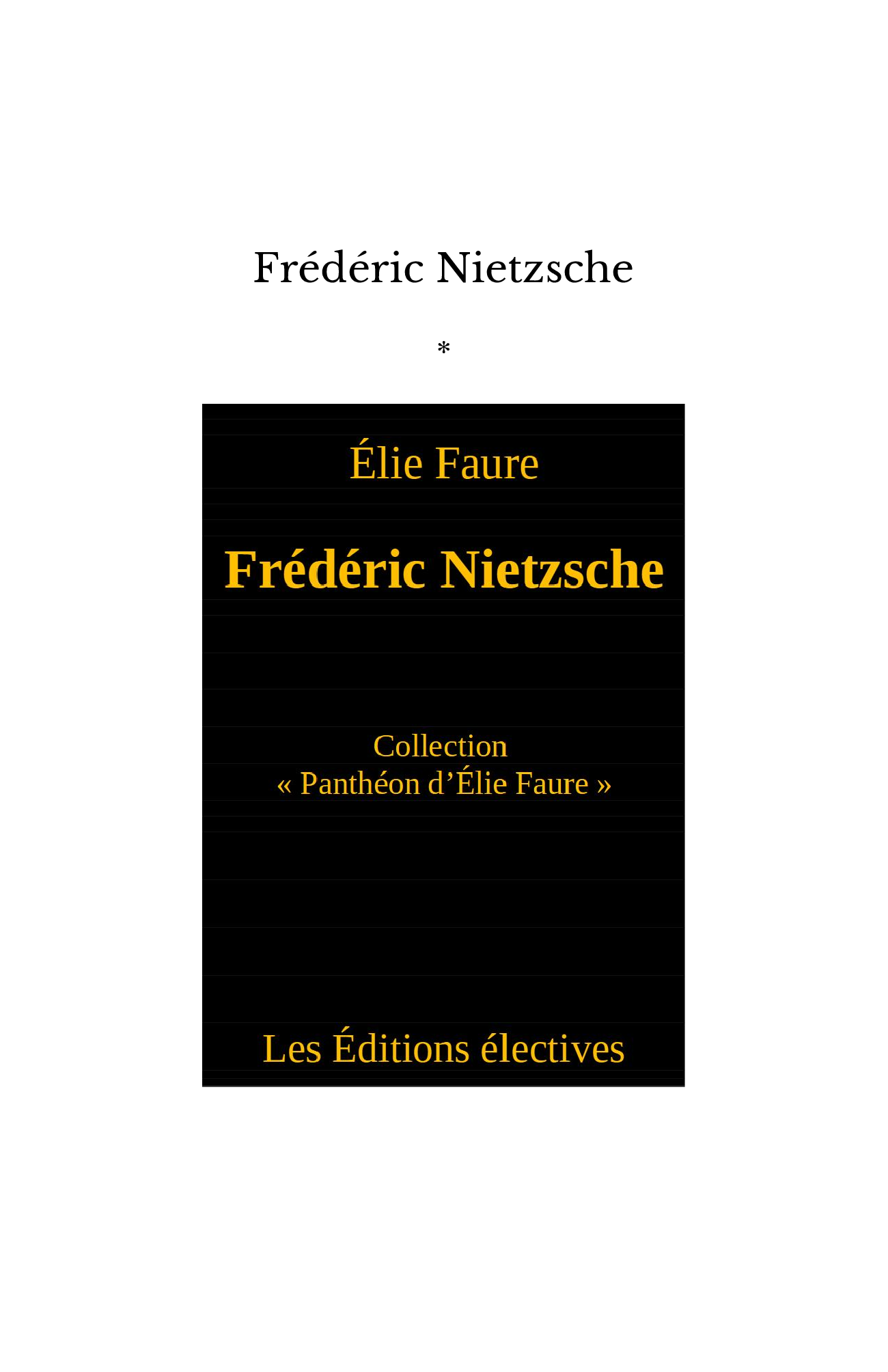 Frédéric Nietzsche