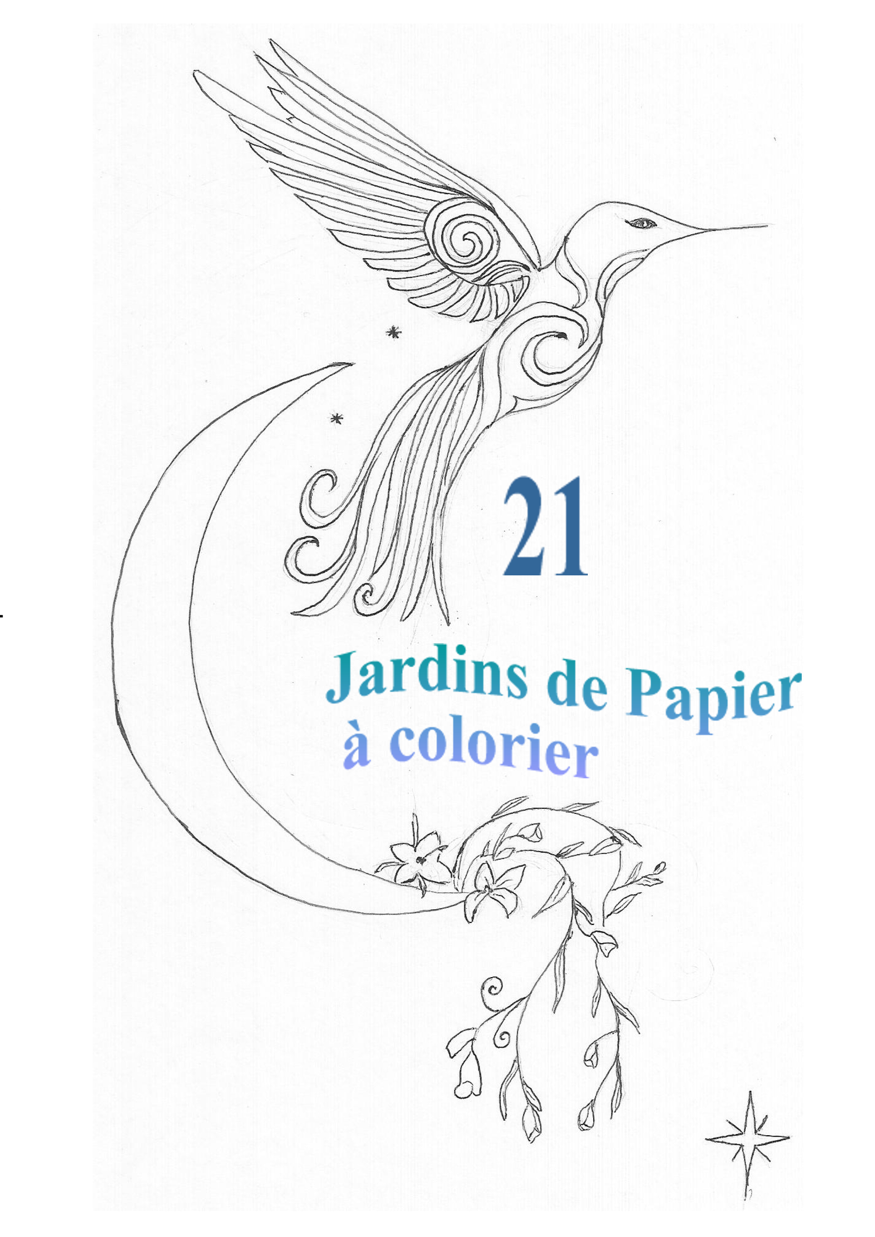 21 Jardins de Papiers, à colorier