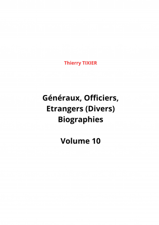 Généraux, Officiers, Etrangers (Divers