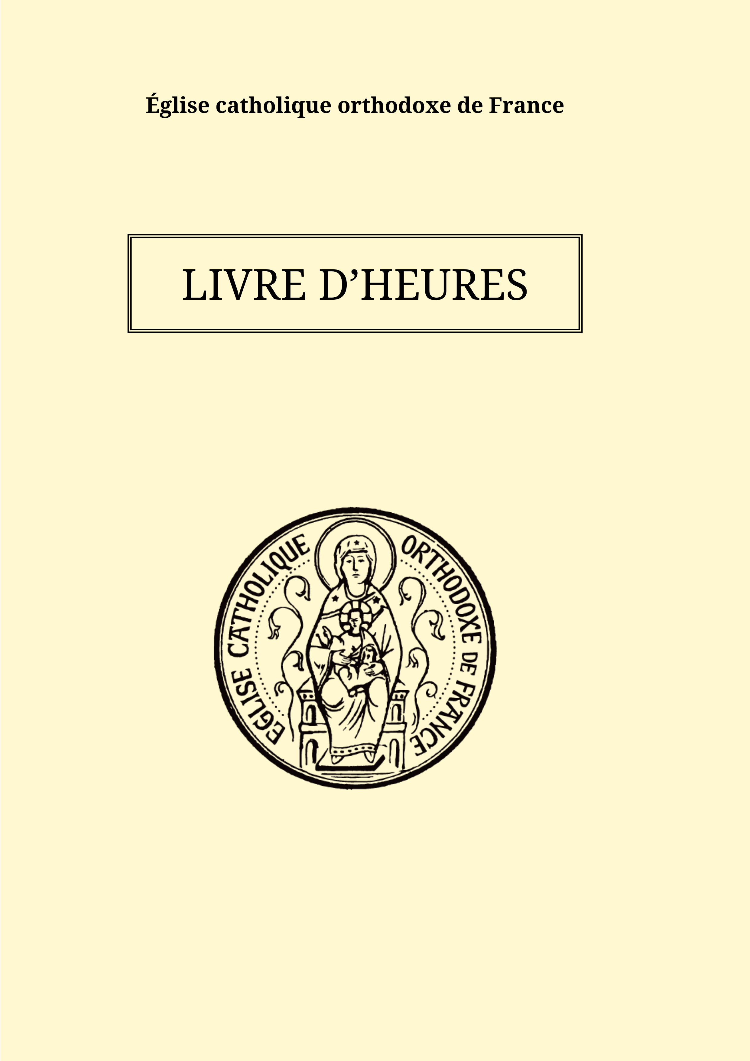 Livre d'heures (grand format, A4)