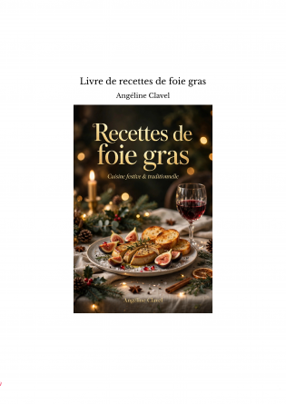 Livre de recettes de foie gras