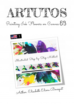 PAINTING INK FLOWERS ON CANVAS