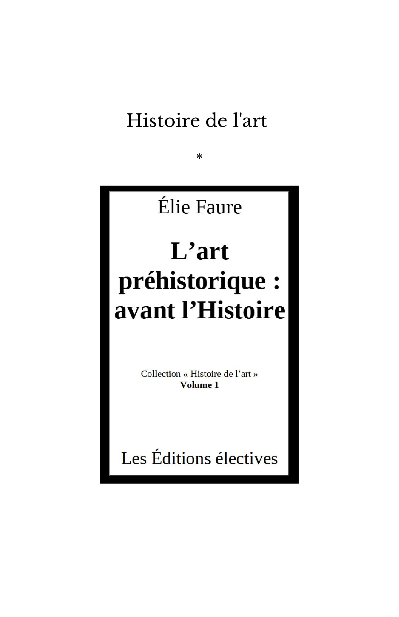 Histoire de l'art 