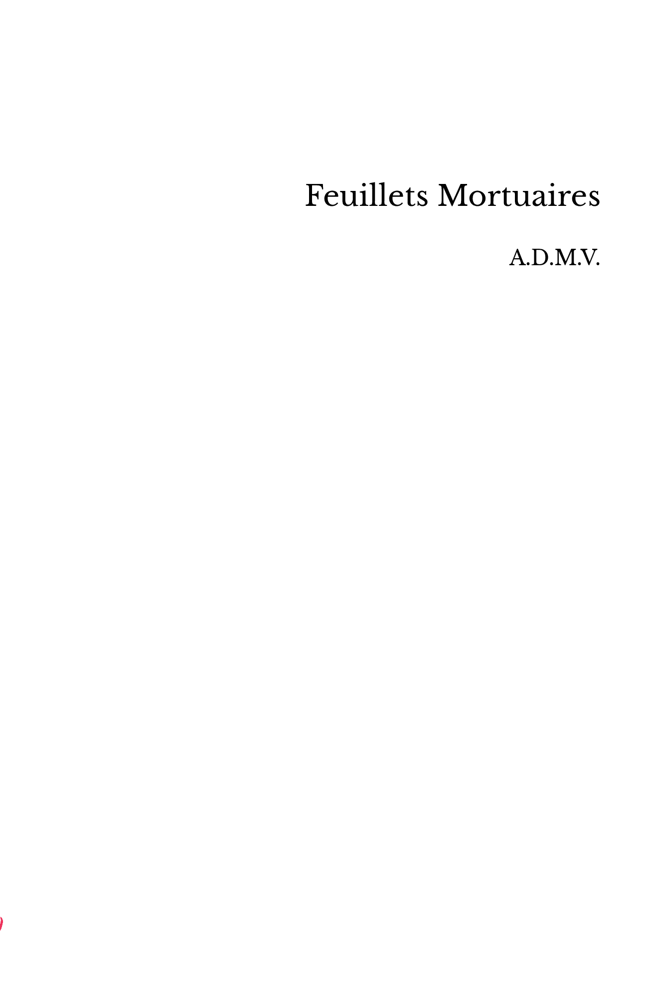 Feuillets Mortuaires