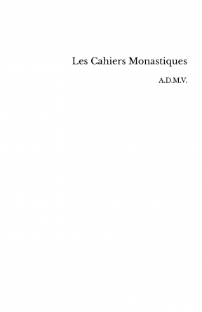 Les Cahiers Monastiques