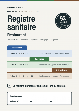 REGISTRE SANITAIRE RESTAURANT 