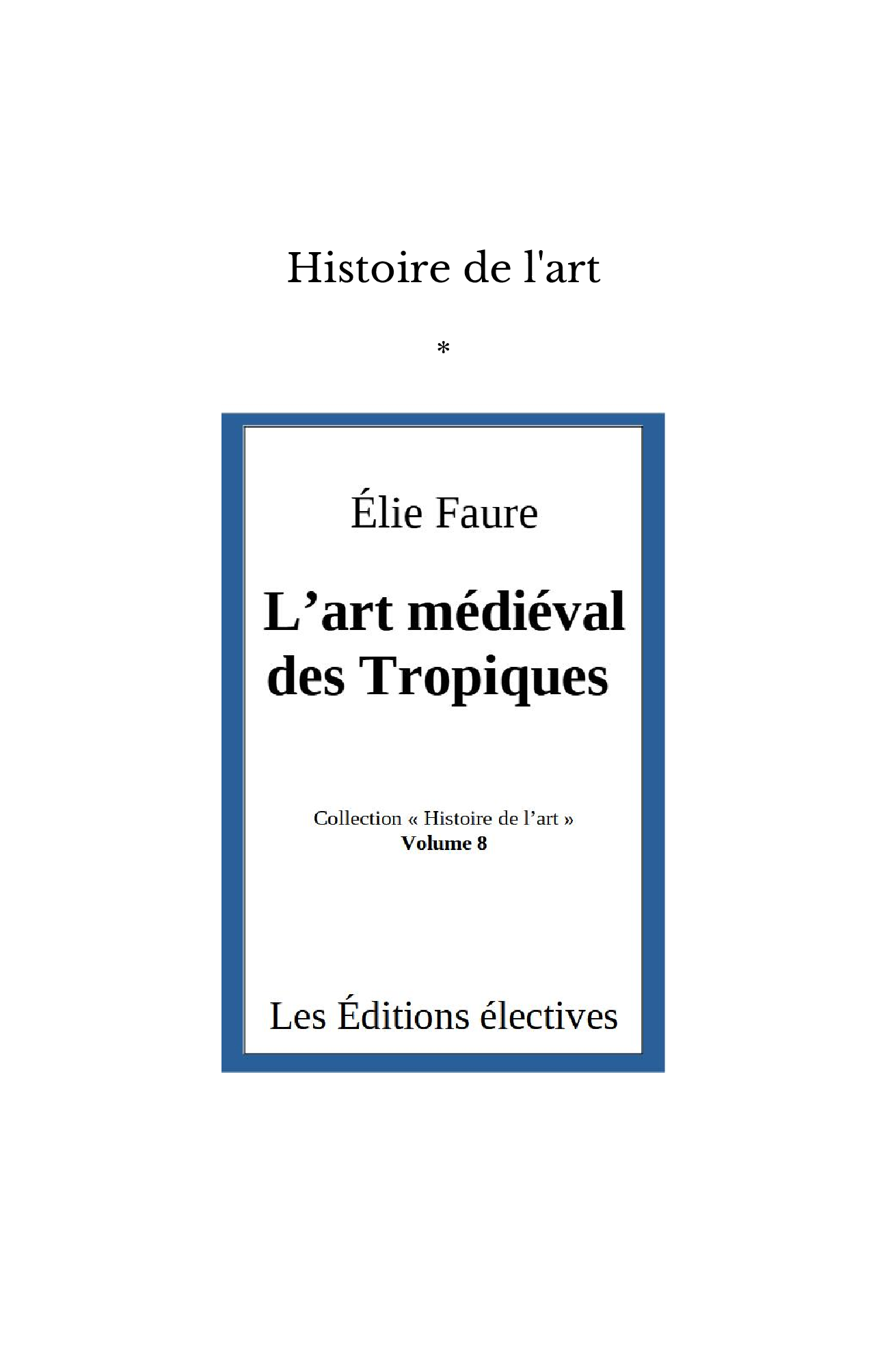 Histoire de l'art