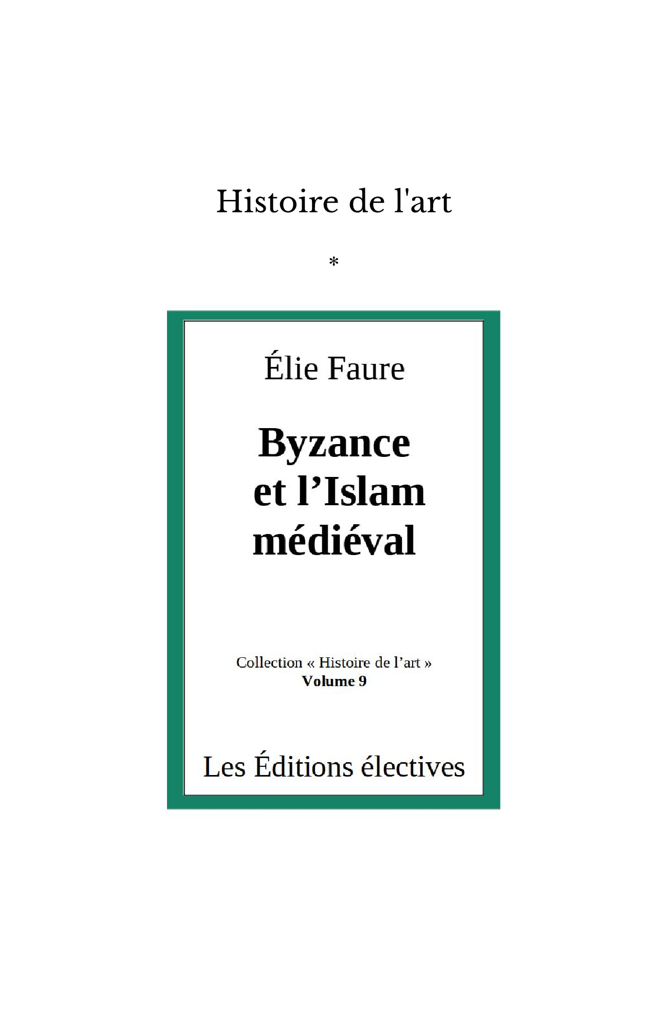 Histoire de l'art