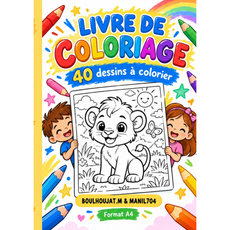 Couverture de Livre coloriage 40 dessins à colorier