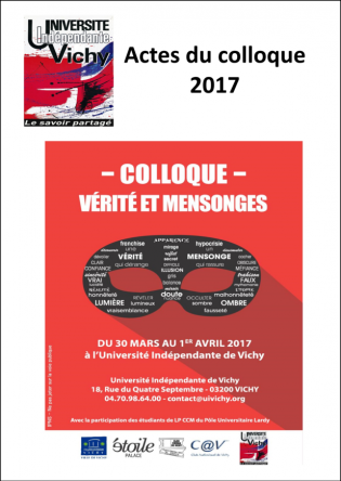 Actes du colloque ; Vérité t mensonges