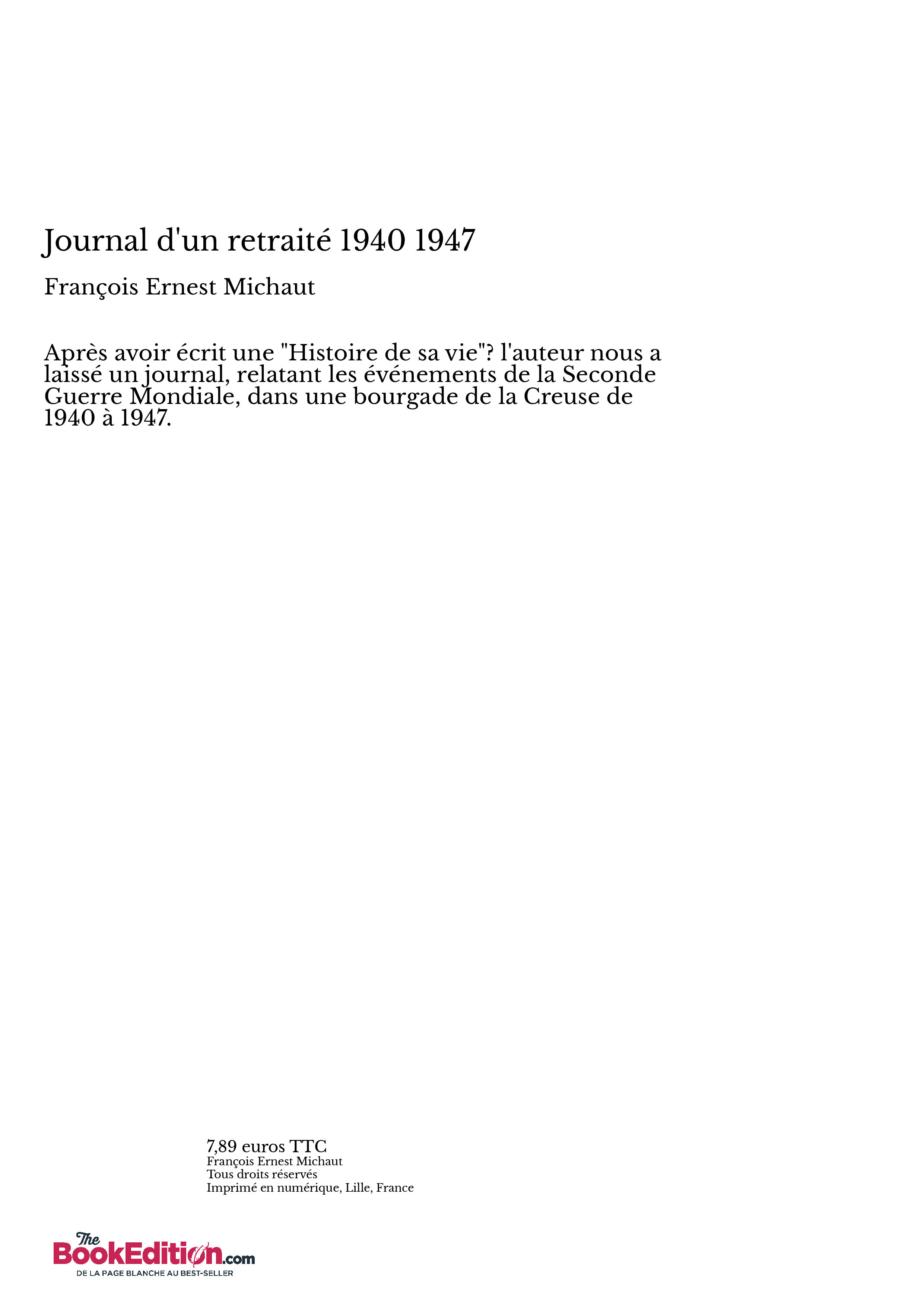 journal d u0026 39 un retrait u00e9 1940 1947