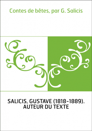 Contes de bêtes, par G. Salicis