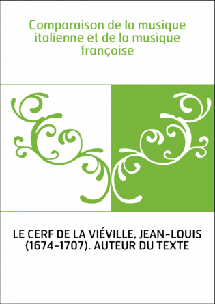 Comparaison de la musique italienne et de la musique françoise