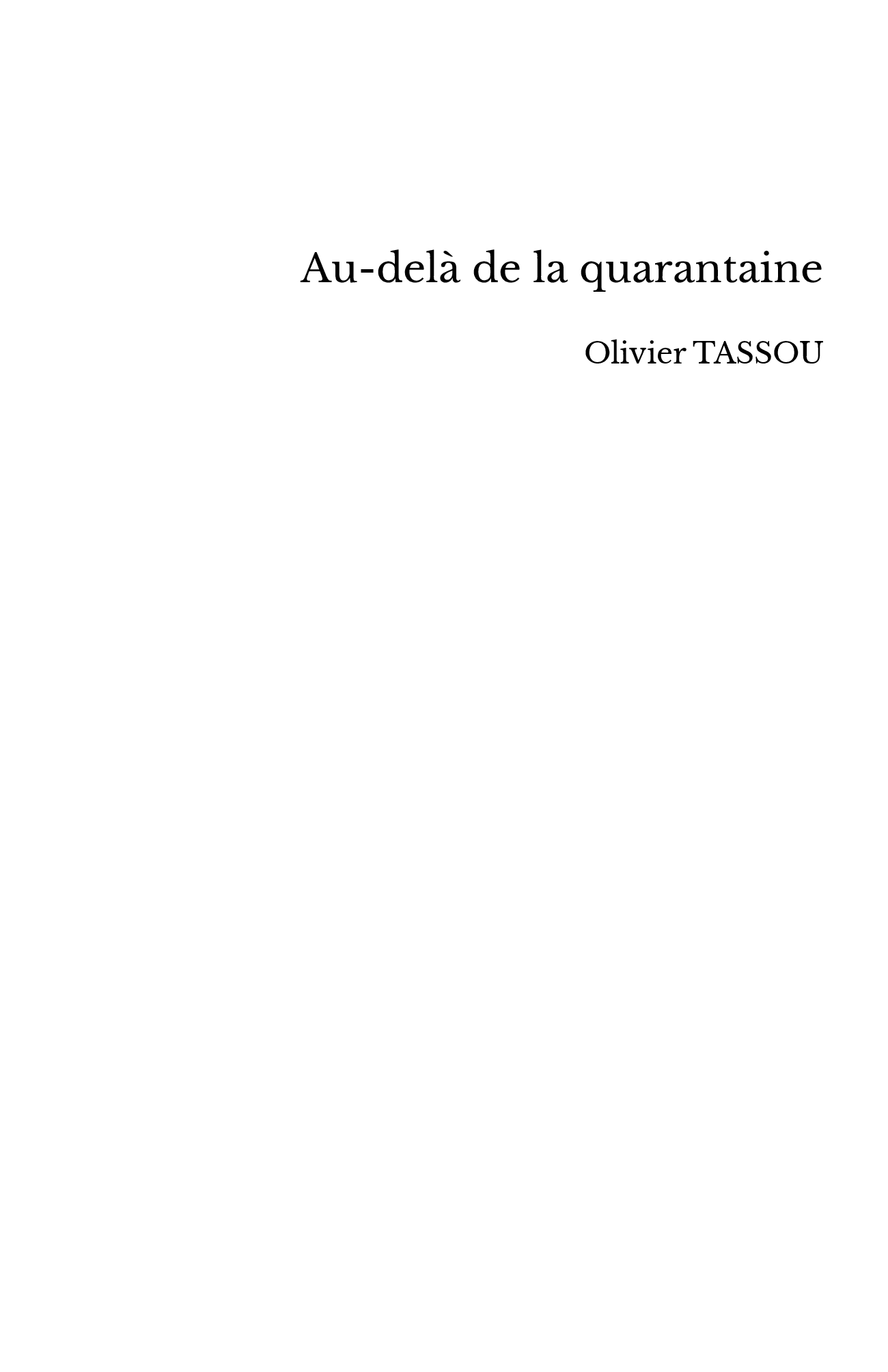 Au-delà de la quarantaine