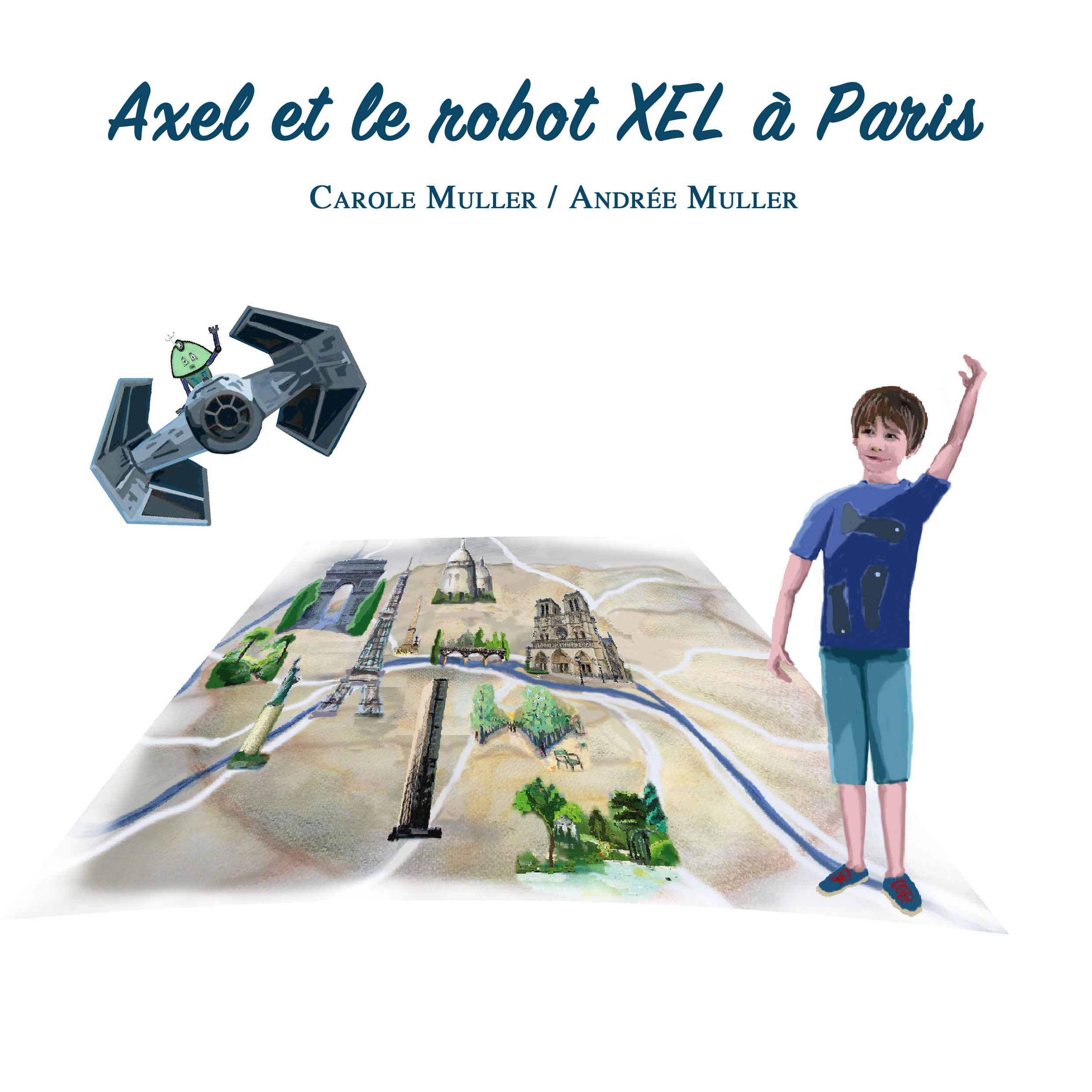Axel et le robot XEL à Paris