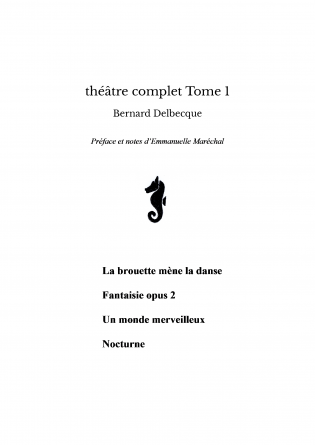 théâtre complet Tome 1