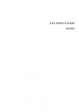 Les mots à mots