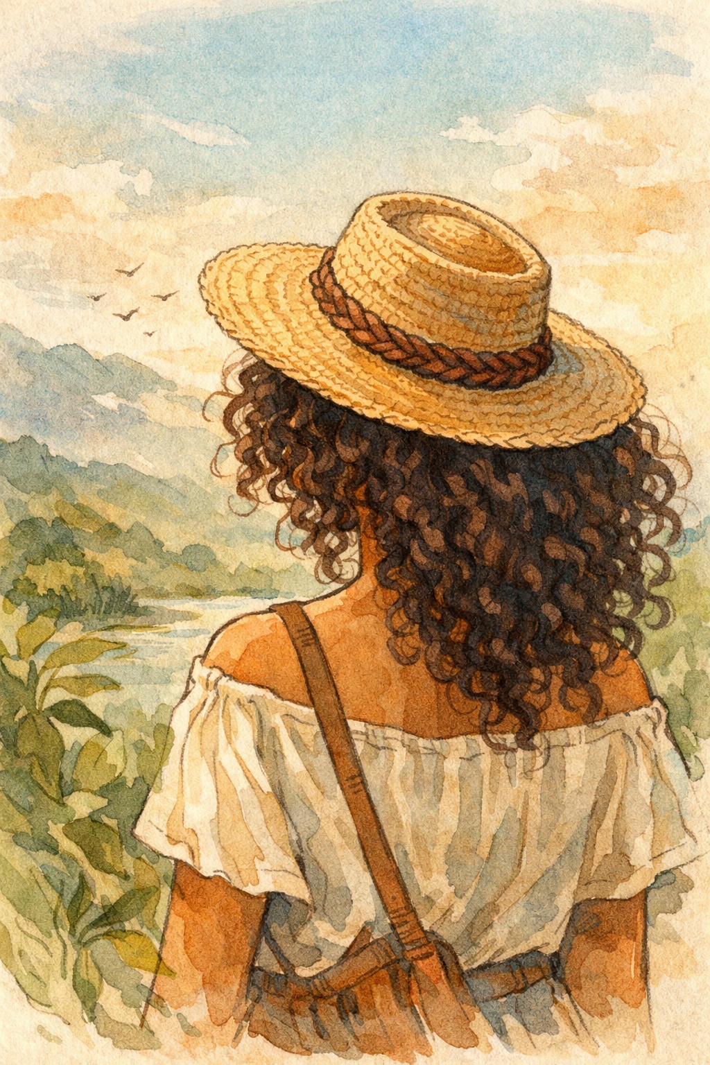 Demoiselle Chapeau Tressé
